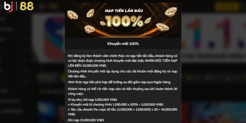 Khuyến mãi nạp đầu hấp dẫn